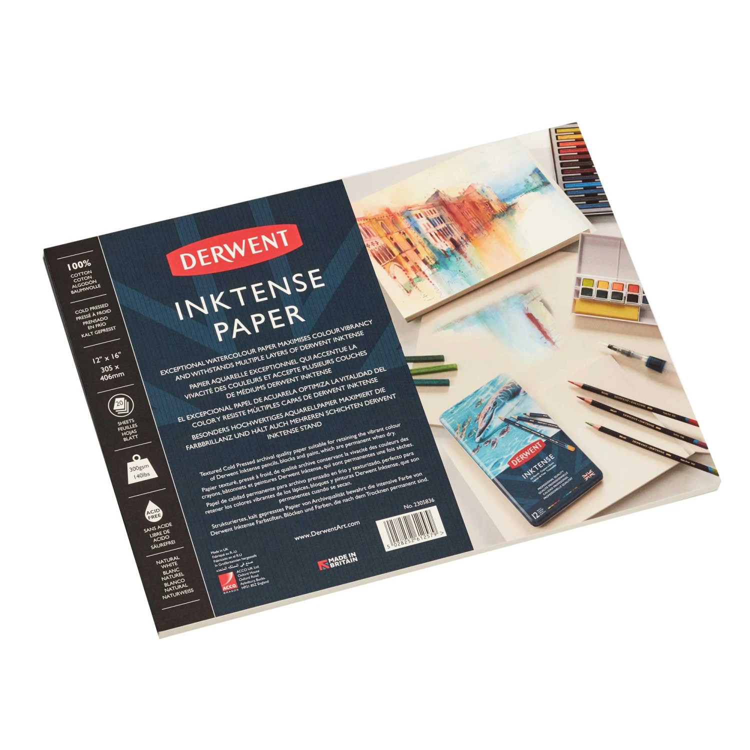 Derwent Inktense Paper Pad - 20 Sheets 300gsm/ 140lbs 2 Derwent Inktense Paper Pad - 20 Sheets 300gsm/ 140lbs - Image 2