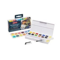 Derwent Inktense 12 Paint Pan Travel Set #1 -ARTdiscount Inktense Paint Set 1 2