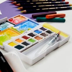 Derwent Inktense 12 Paint Pan Travel Set #1 -ARTdiscount Inktense Paint Set 1 6