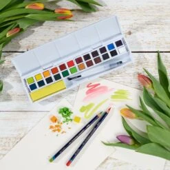 Derwent Inktense 24 Paint Pan Studio Set -ARTdiscount Inktense Paint Set 24 3