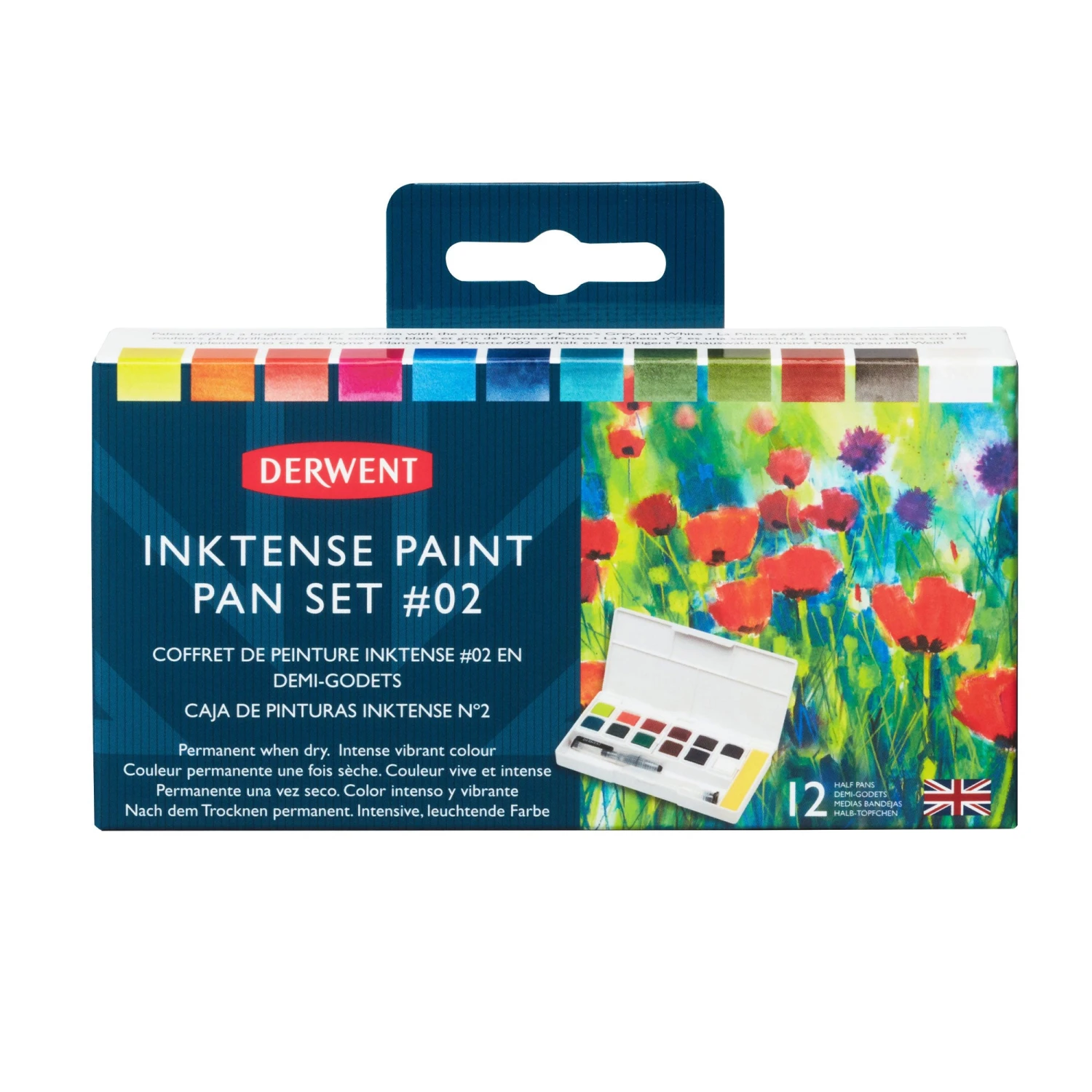 Derwent Inktense 12 Paint Pan Travel Set #2 1 Derwent Inktense 12 Paint Pan Travel Set #2