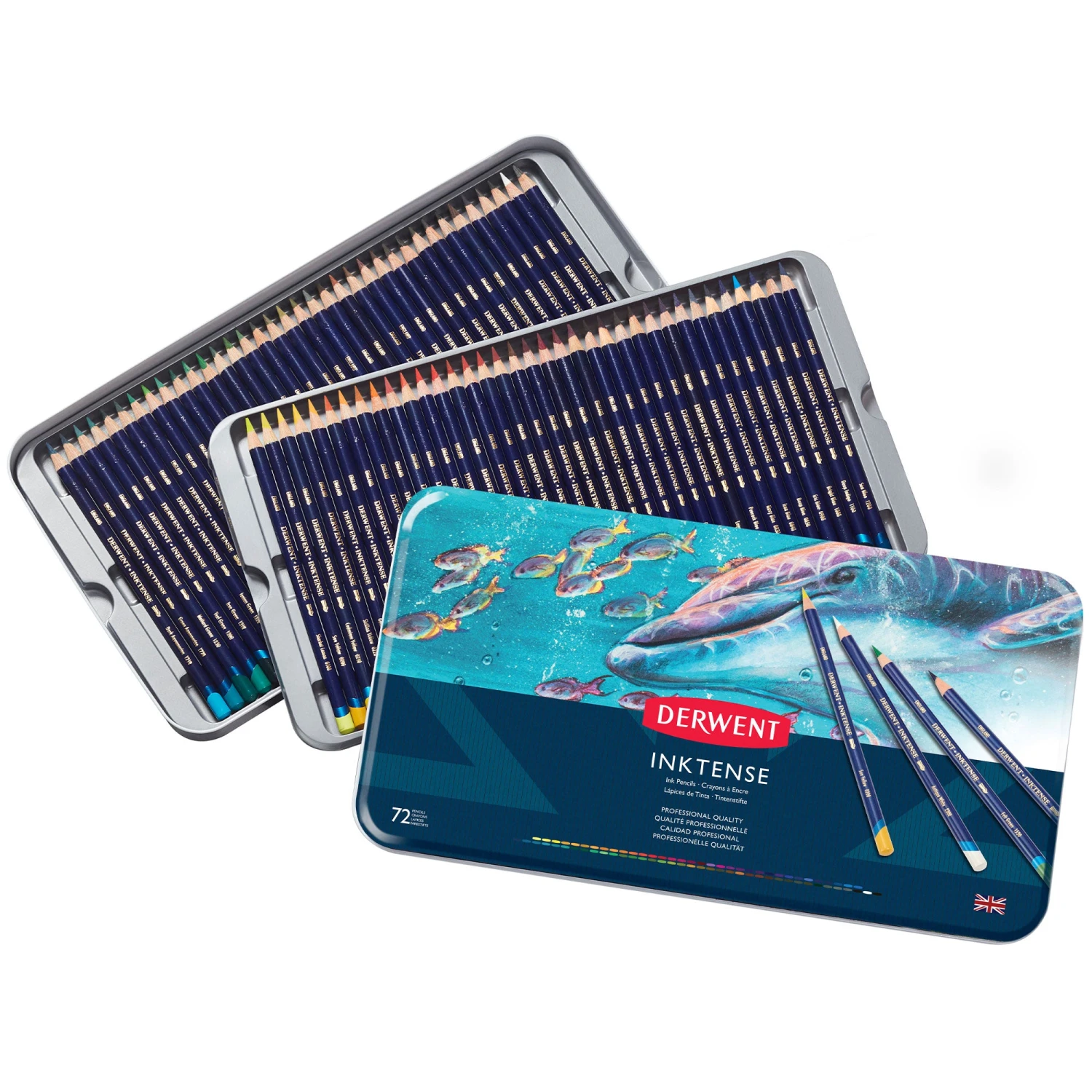 Derwent Inktense Watercolour Ink Pencils - Tin Of 72 Assorted Pencils 2 Derwent Inktense Watercolour Ink Pencils - Tin Of 72 Assorted Pencils - Image 2