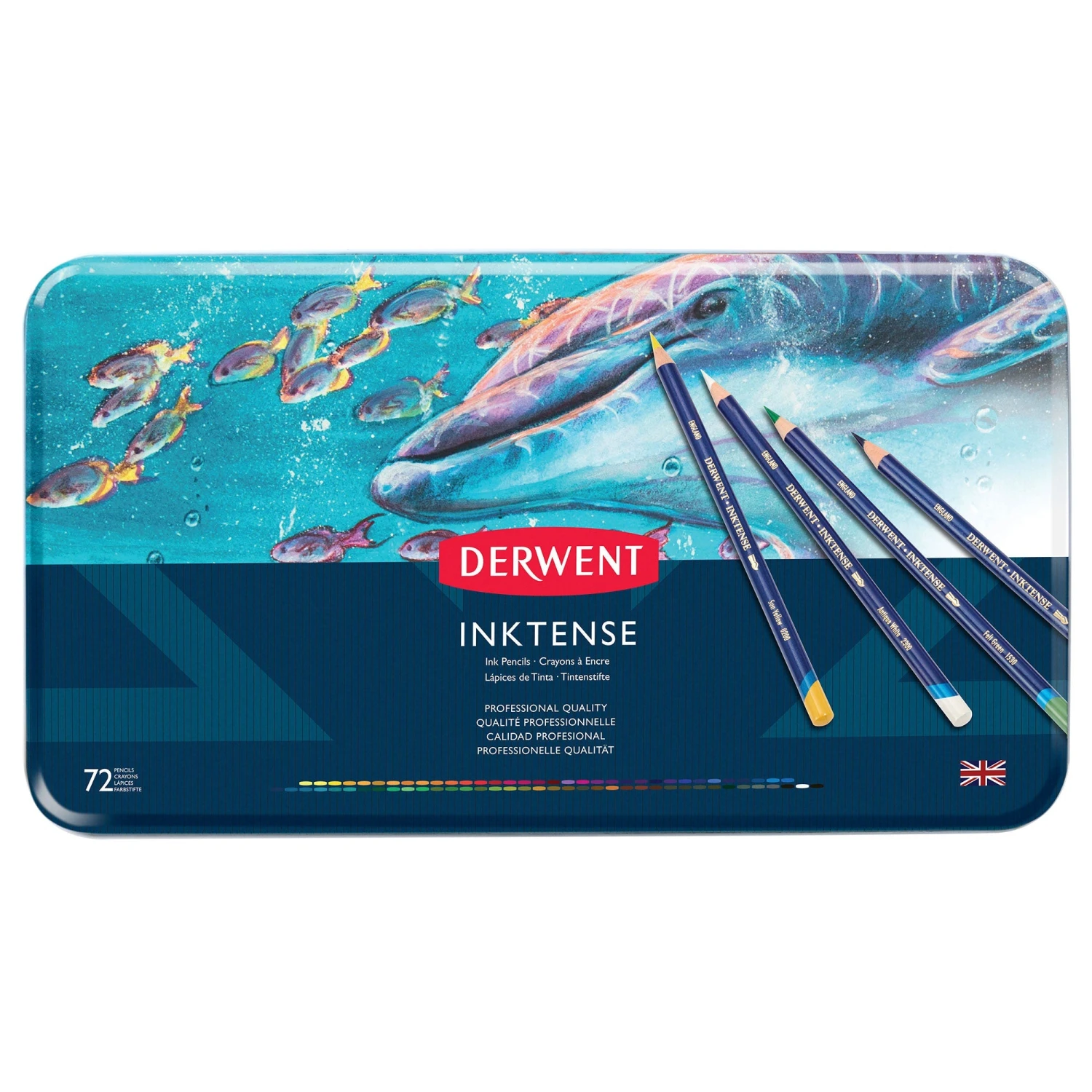 Derwent Inktense Watercolour Ink Pencils - Tin Of 72 Assorted Pencils 1 Derwent Inktense Watercolour Ink Pencils - Tin Of 72 Assorted Pencils