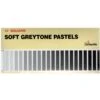 Inscribe Soft Greytone Pastels - Set Of 12 Square Pastels