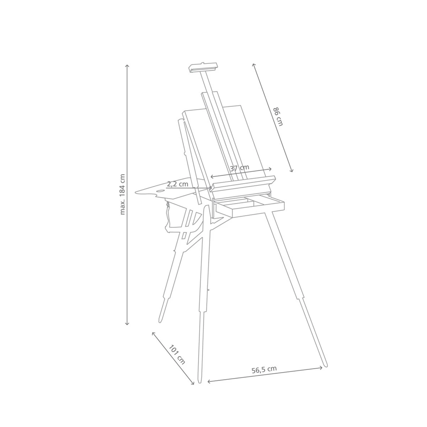 Jullian Classic Full Size Sketch Box Easel With Carrying Bag 5 Jullian Classic Full Size Sketch Box Easel With Carrying Bag - Image 5