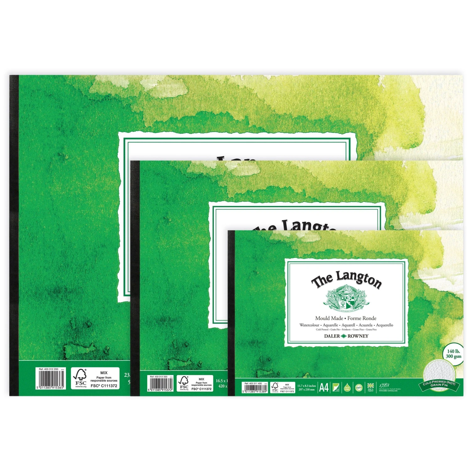 Daler-Rowney Langton Watercolour Pad 'NOT' (Cold Pressed) 1 Daler-Rowney Langton Watercolour Pad 'NOT' (Cold Pressed)