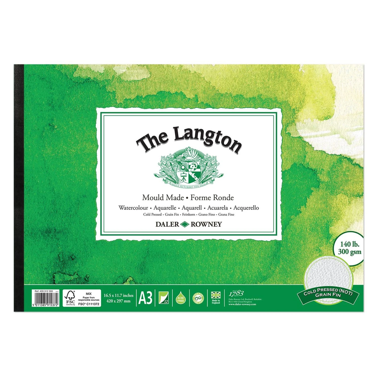 Daler-Rowney Langton Watercolour Pad 'NOT' (Cold Pressed) 3 Daler-Rowney Langton Watercolour Pad 'NOT' (Cold Pressed) - Image 3