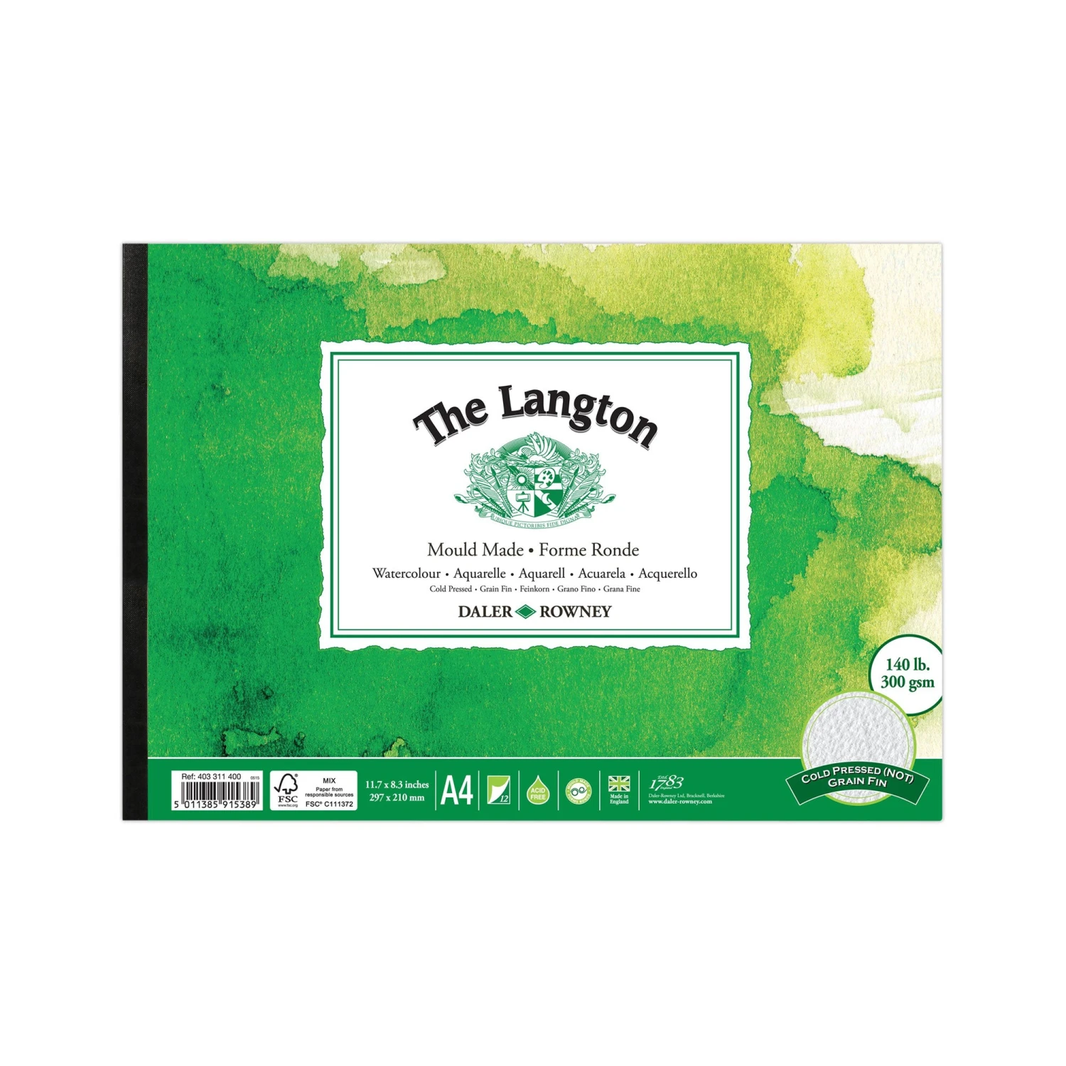 Daler-Rowney Langton Watercolour Pad 'NOT' (Cold Pressed) 2 Daler-Rowney Langton Watercolour Pad 'NOT' (Cold Pressed) - Image 2