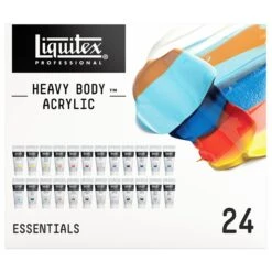Liquitex Heavy Body Acrylic Essentials Set 24 X 22ml -ARTdiscount Liquitex heavy body set 24 front
