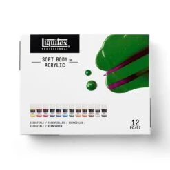 Liquitex Soft Body Acrylic Essentials Set - 12 X 22ml -ARTdiscount Liquitex soft body acrylic set box
