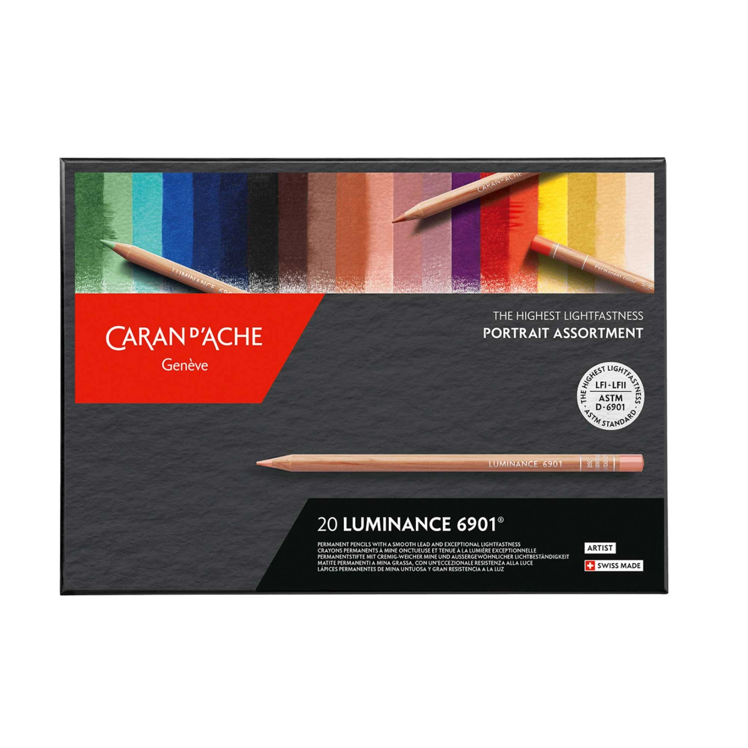 Caran D'Ache Luminance 6901 Box Of 20 - PORTRAIT ASSORTMENT 1 Caran D'Ache Luminance 6901 Box Of 20 - PORTRAIT ASSORTMENT