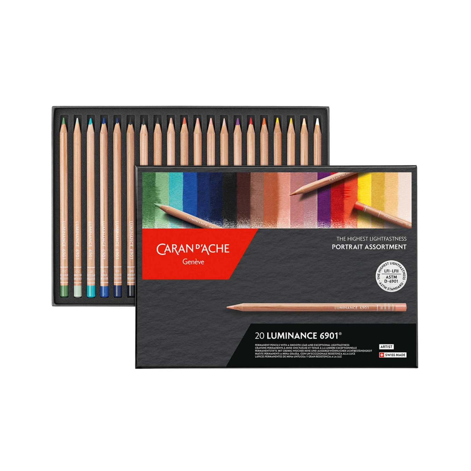 Caran D'Ache Luminance 6901 Box Of 20 - PORTRAIT ASSORTMENT 2 Caran D'Ache Luminance 6901 Box Of 20 - PORTRAIT ASSORTMENT - Image 2