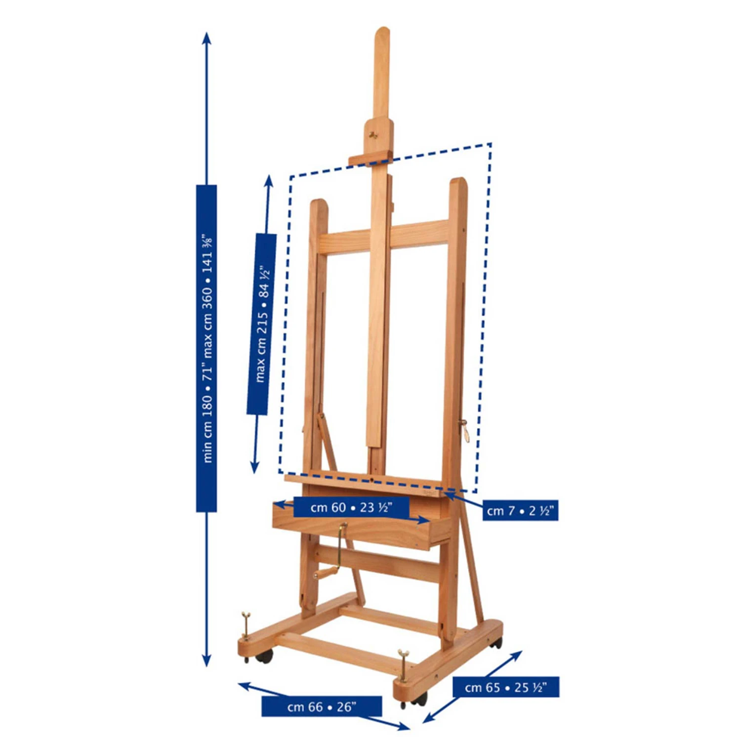 Mabef M05 Studio Easel 2 Mabef M05 Studio Easel - Image 2