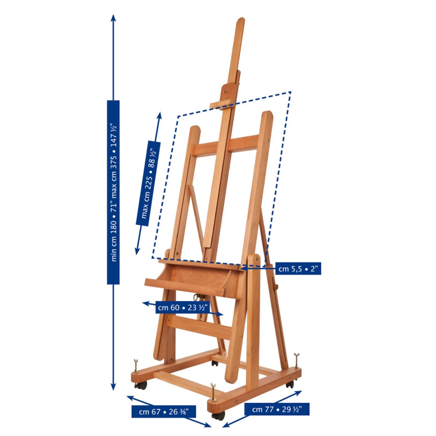 Mabef M18 Convertible Studio Easel 2 Mabef M18 Convertible Studio Easel - Image 2