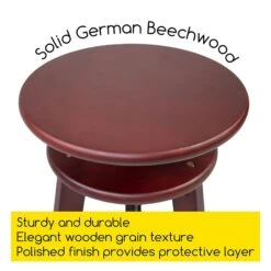 MEEDEN Artists Drafting Stool With Adjustable Height - Deep Walnut -ARTdiscount Meeden stool 5