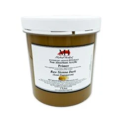 Michael Harding Non-Absorbent Acrylic Primer - Raw Sienna Dark (Semi-Transparent) -ARTdiscount Michael harding dark raw sienna