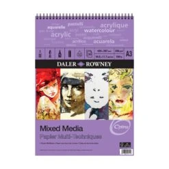 Daler-Rowney Optima Mixed Media Spiral Pads -ARTdiscount Mixed Media Spiral A3