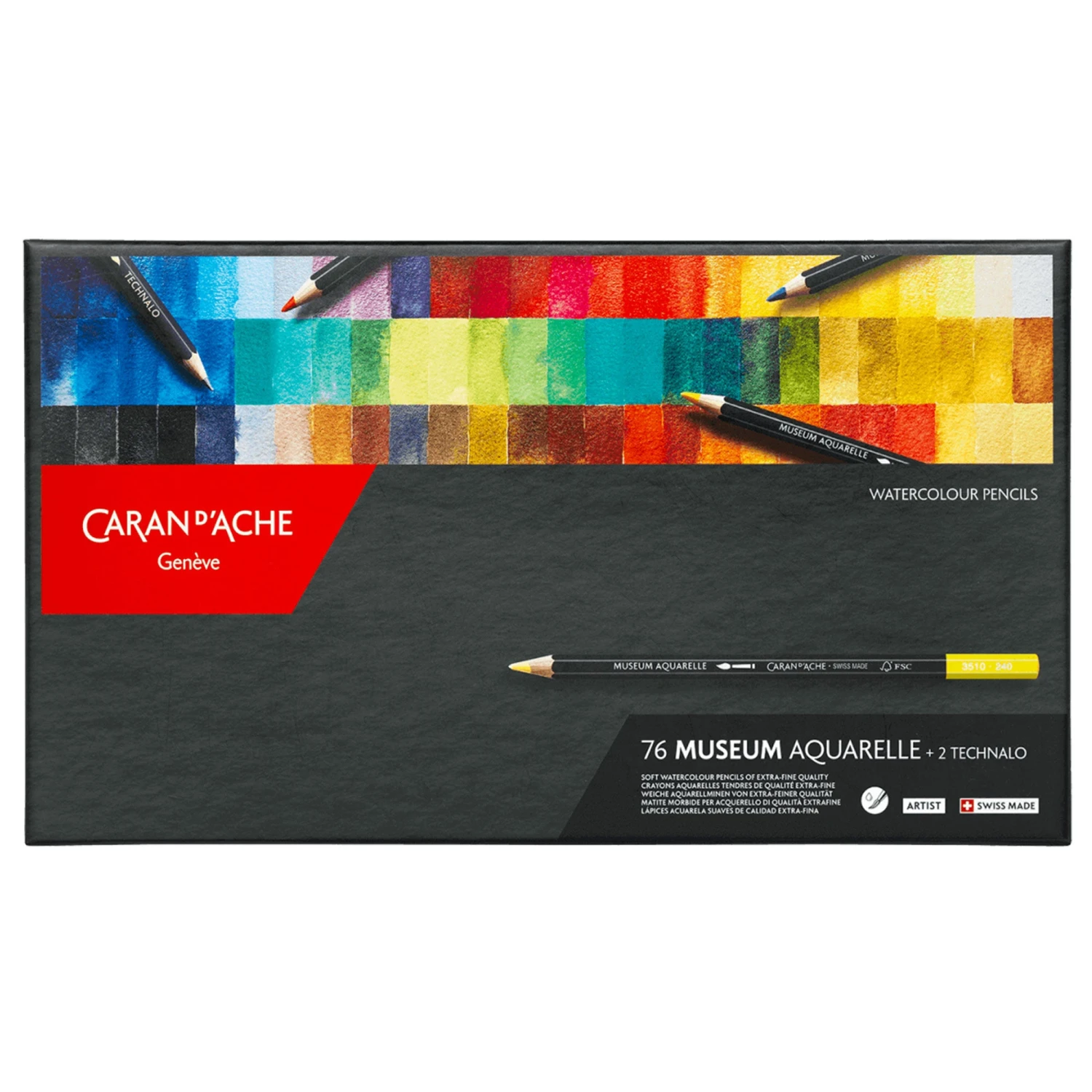 Caran D'Ache Museum Aquarelle Pencils - Set Of 76 1 Caran D'Ache Museum Aquarelle Pencils - Set Of 76