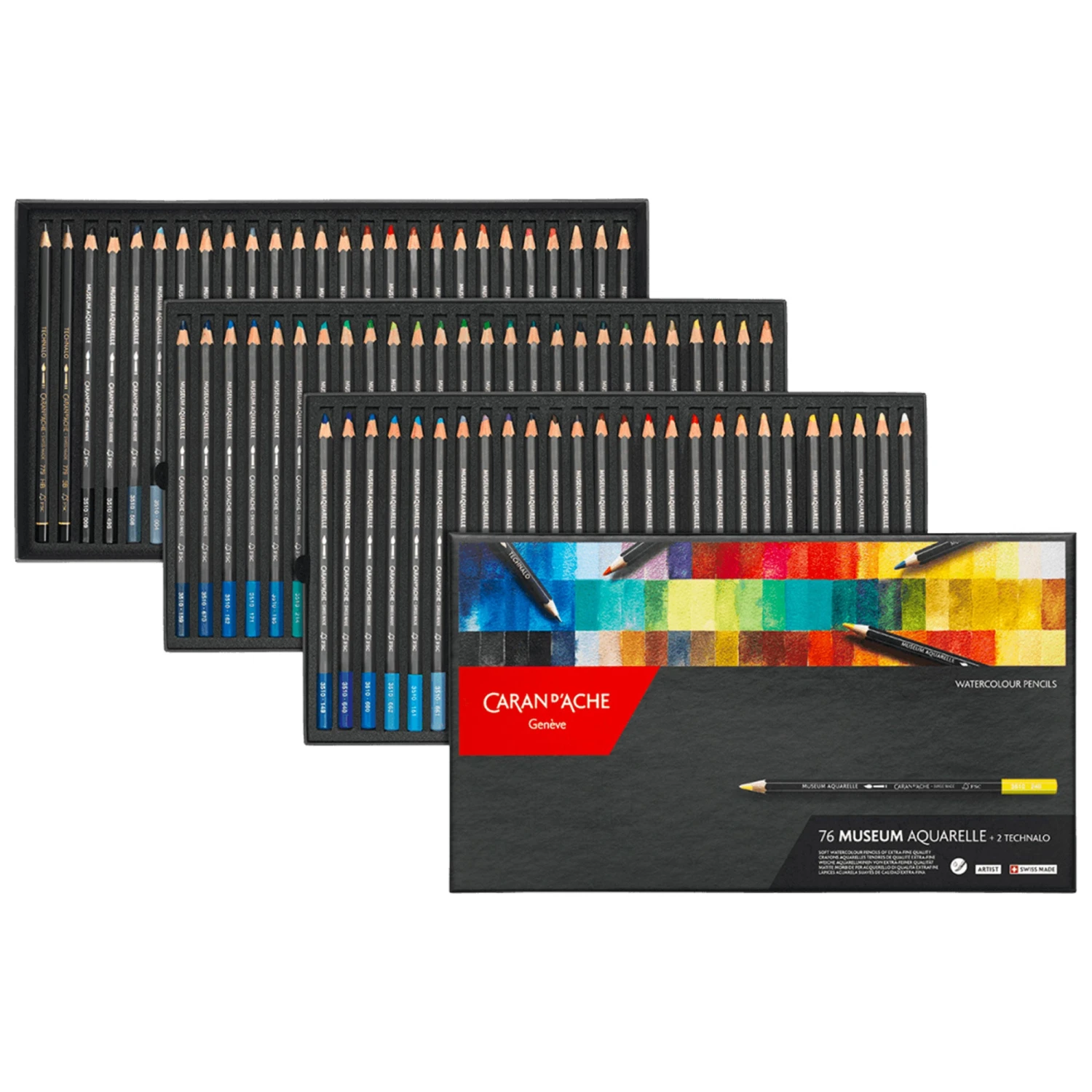 Caran D'Ache Museum Aquarelle Pencils - Set Of 76 2 Caran D'Ache Museum Aquarelle Pencils - Set Of 76 - Image 2