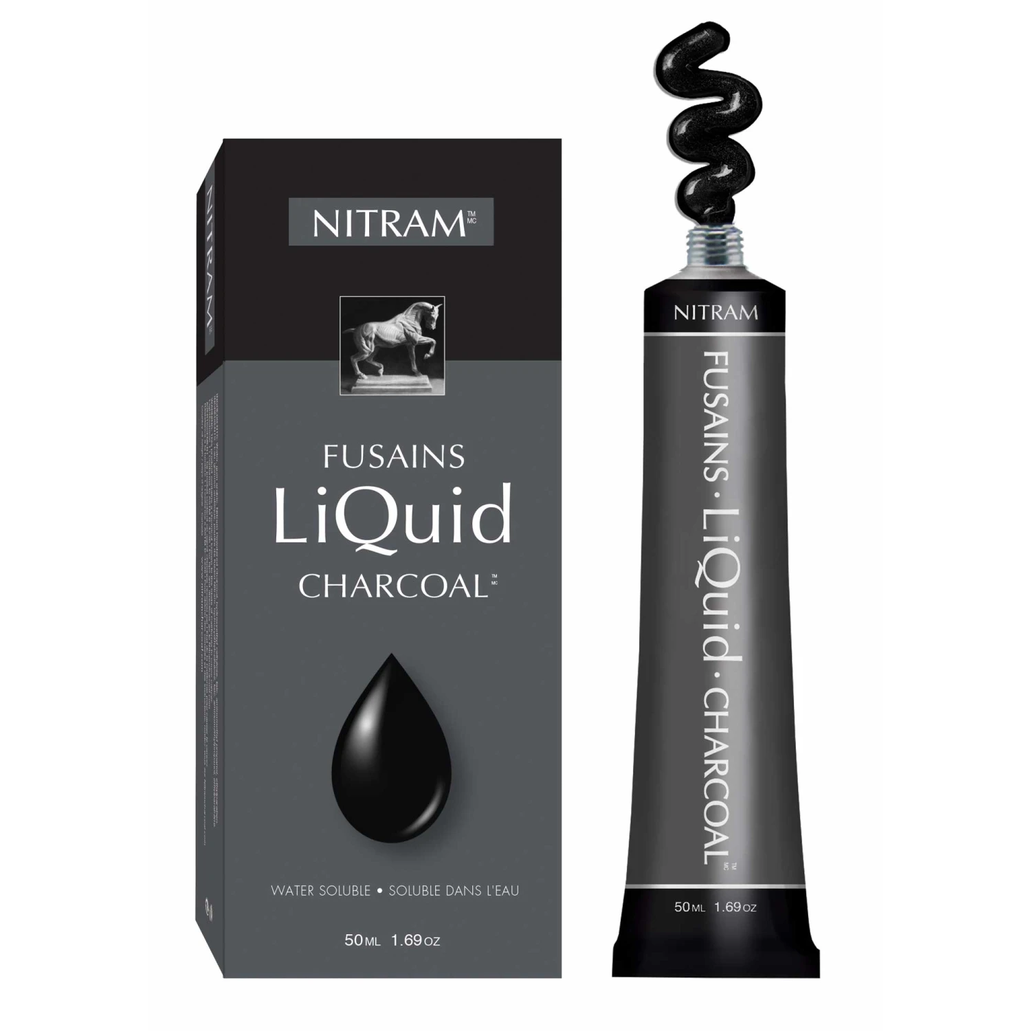 Nitram Liquid Charcoal 50ml Tube - Water Soluble 1 Nitram Liquid Charcoal 50ml Tube - Water Soluble