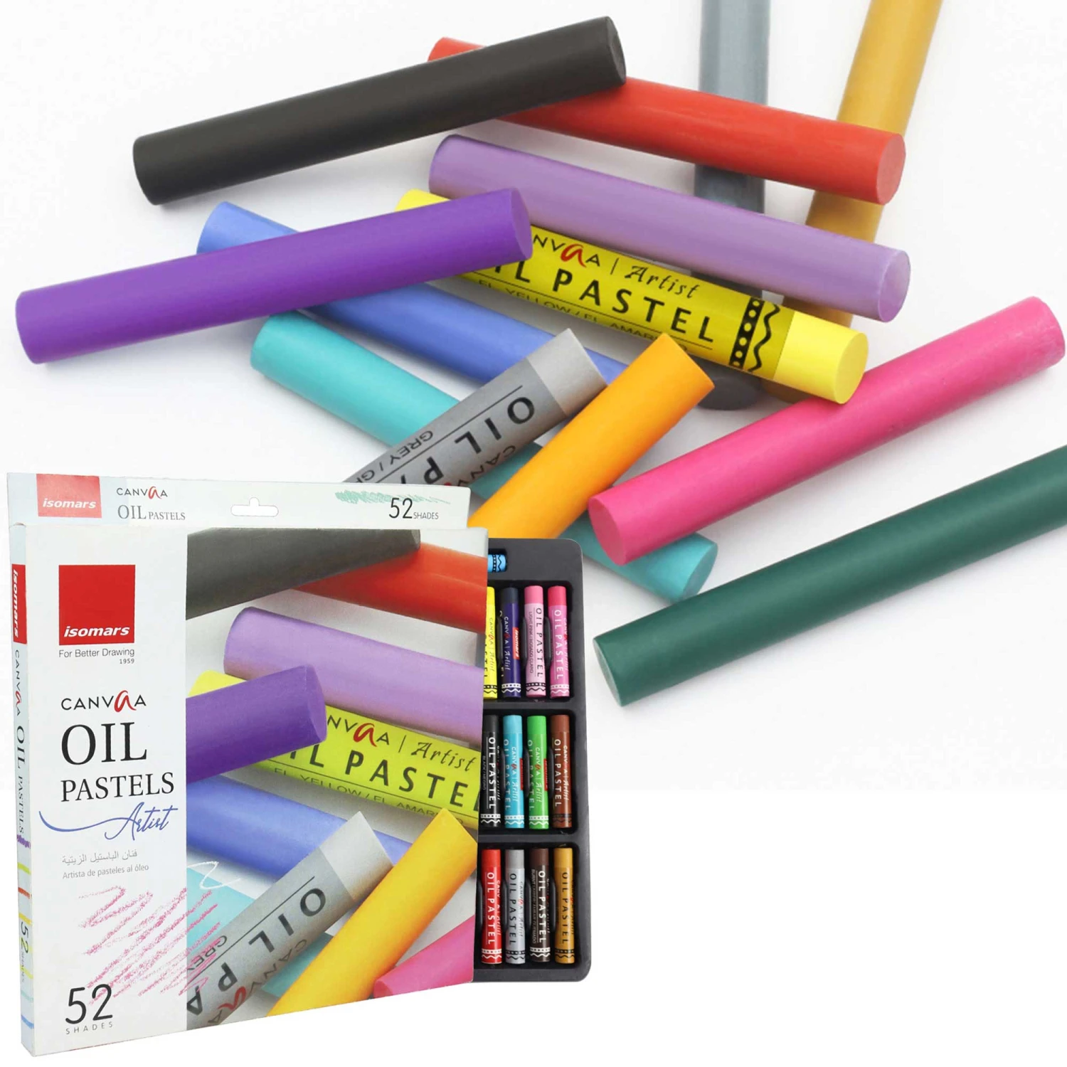 Isomars Canvaa Oil Pastels - Set Of 52 Colours 1 Isomars Canvaa Oil Pastels - Set Of 52 Colours