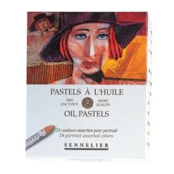Sennelier Artists Oil Pastels - Set Of 24 - Portrait Assorted Colours