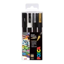 POSCA Markers - 0.9 - 1.3mm - 4 Mono Tones - PC-3M