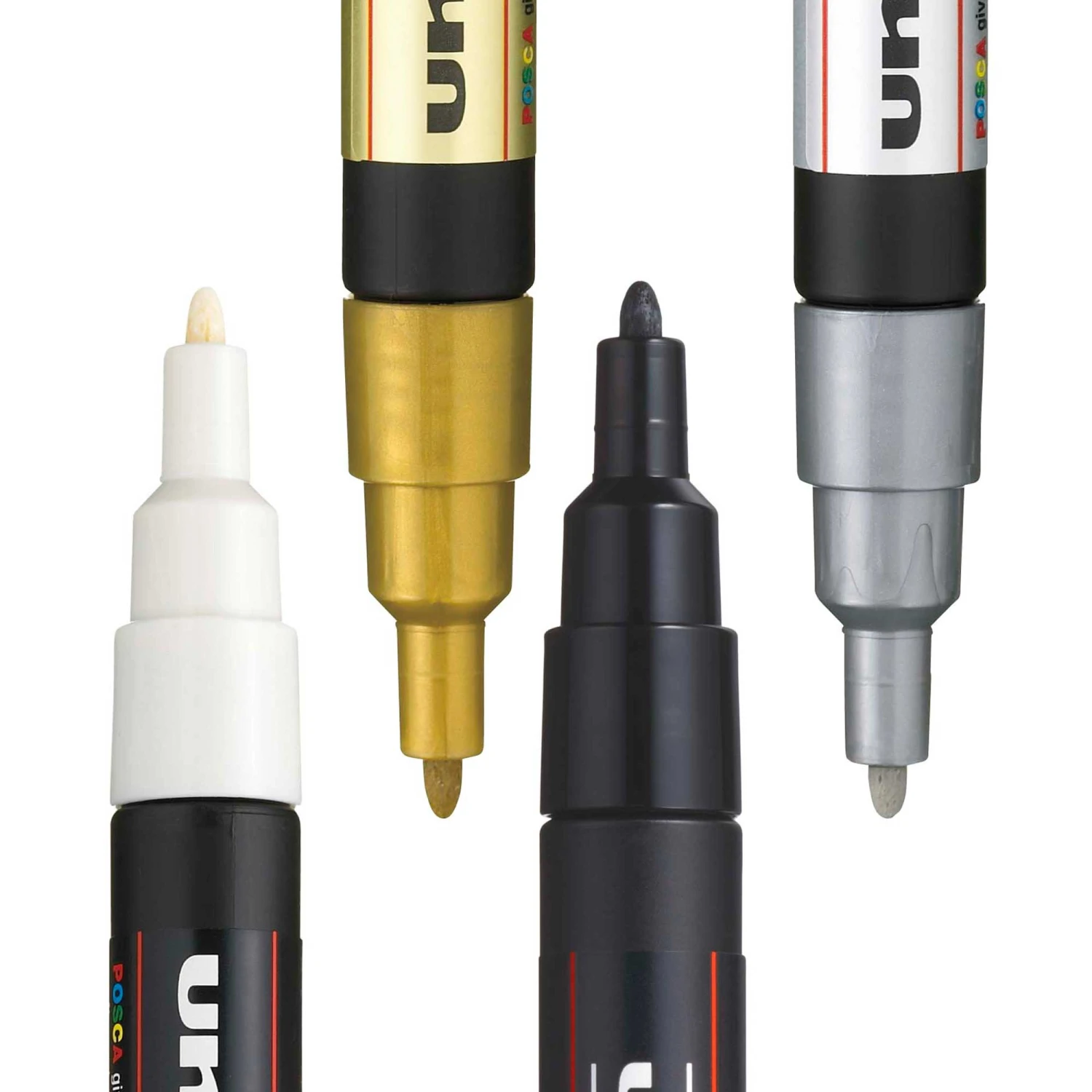POSCA Markers - 2.5mm - 4 Mono Tones - PC-5M 2 POSCA Markers - 2.5mm - 4 Mono Tones - PC-5M - Image 2