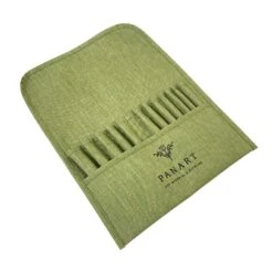 Panart Brush Wrap For 12 Short Handled Brushes -ARTdiscount Panart green brush wrap