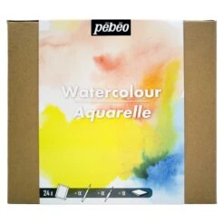 Pebeo Fine Art Watercolour Painting Set - 24 Half Pans