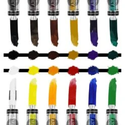 PHOENIX Studio Artist Oil Paint Set - 12 X 40ml Tubes -ARTdiscount Phoenix oil tubes 12