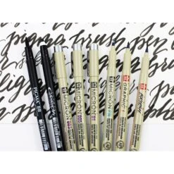 Sakura Pigma Micron Fineliners - Set Of 8 -ARTdiscount Pigma Brush 1 a8c7bab1 cb44 4739 acae 01f8701a43fa