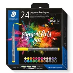 Staedtler Pigment Arts Multi Ink Brush Pens Basic Colours Set Of 24
