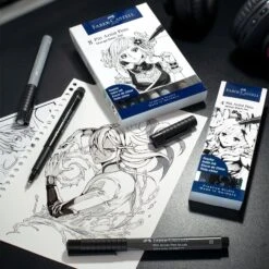 Faber-Castell Fine Pitt Brush Pen Sets Of 8 -ARTdiscount Pitt Brush 8 Manga2