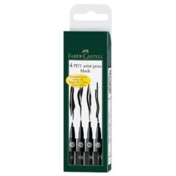 Faber-Castell Fine Pitt Brush Pen Sets Of 4 8 Faber-Castell Fine Pitt Brush Pen Sets Of 4 -ARTdiscount Pitt Brush Black 2