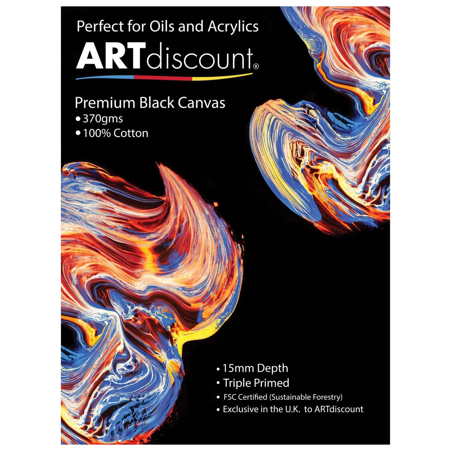 ARTdiscount PREMIUM Stretched BLACK Canvas - Standard Profile 5 ARTdiscount PREMIUM Stretched BLACK Canvas - Standard Profile - Image 5