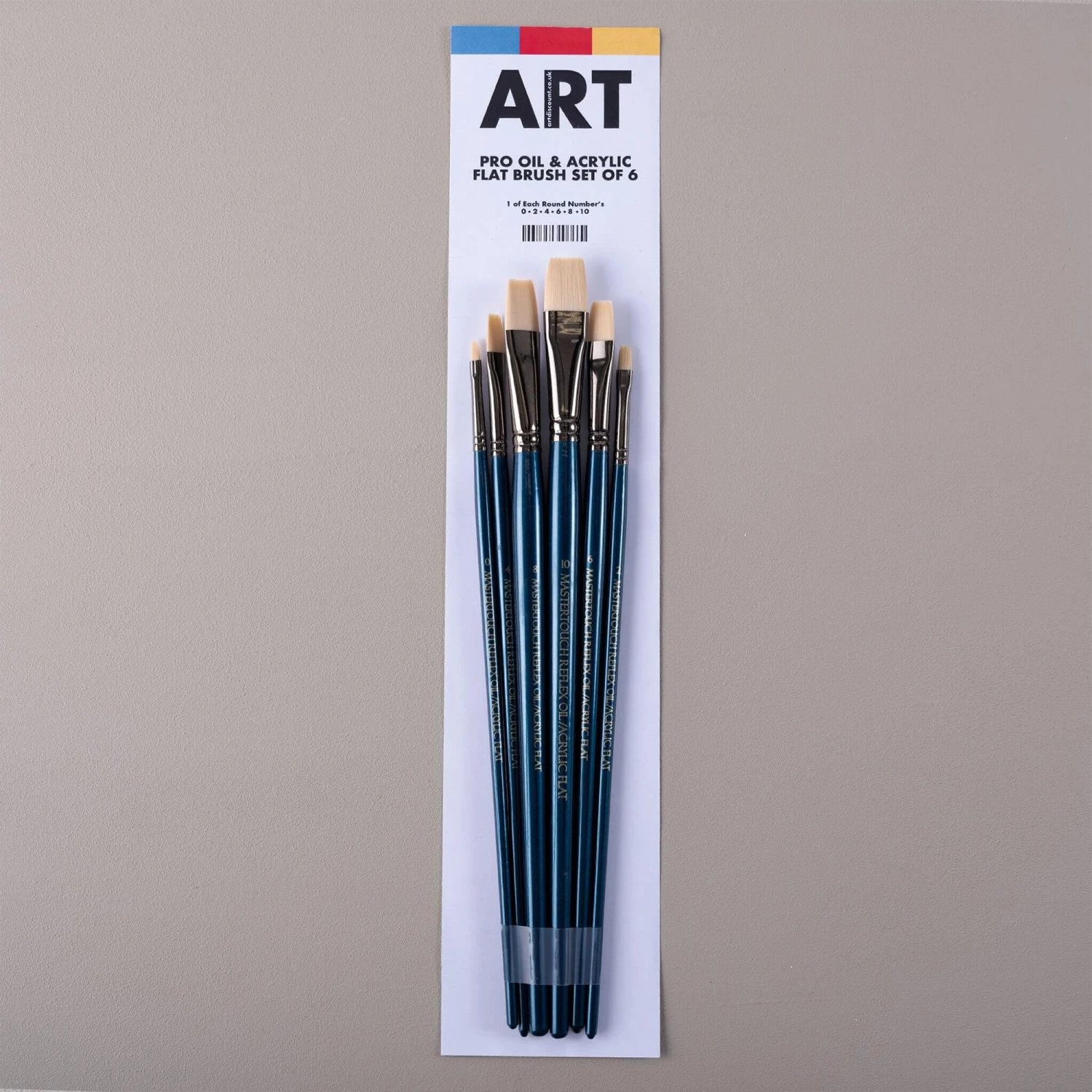 ARTdiscount Pro Oil & Acrylic Flat Brush Set Of 6 2 ARTdiscount Pro Oil & Acrylic Flat Brush Set Of 6 - Image 2