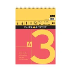 Daler-Rowney Red & Yellow Spiral Bound Pad -ARTdiscount Red Yellow Spiral A3