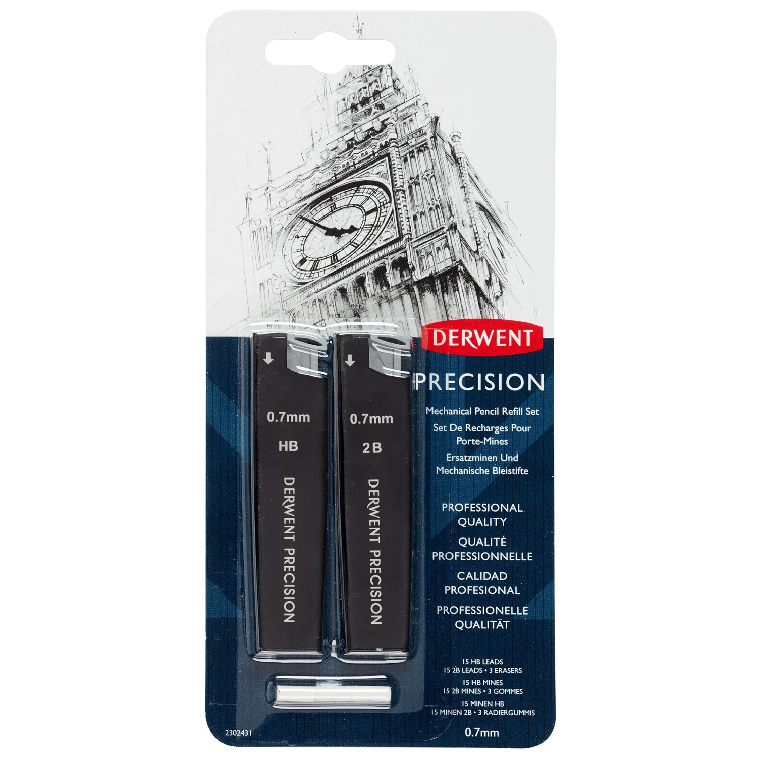 Derwent Precision Mechanical Pencil Refill Set - 0.7 (HB & 2B) 1 Derwent Precision Mechanical Pencil Refill Set - 0.7 (HB & 2B)