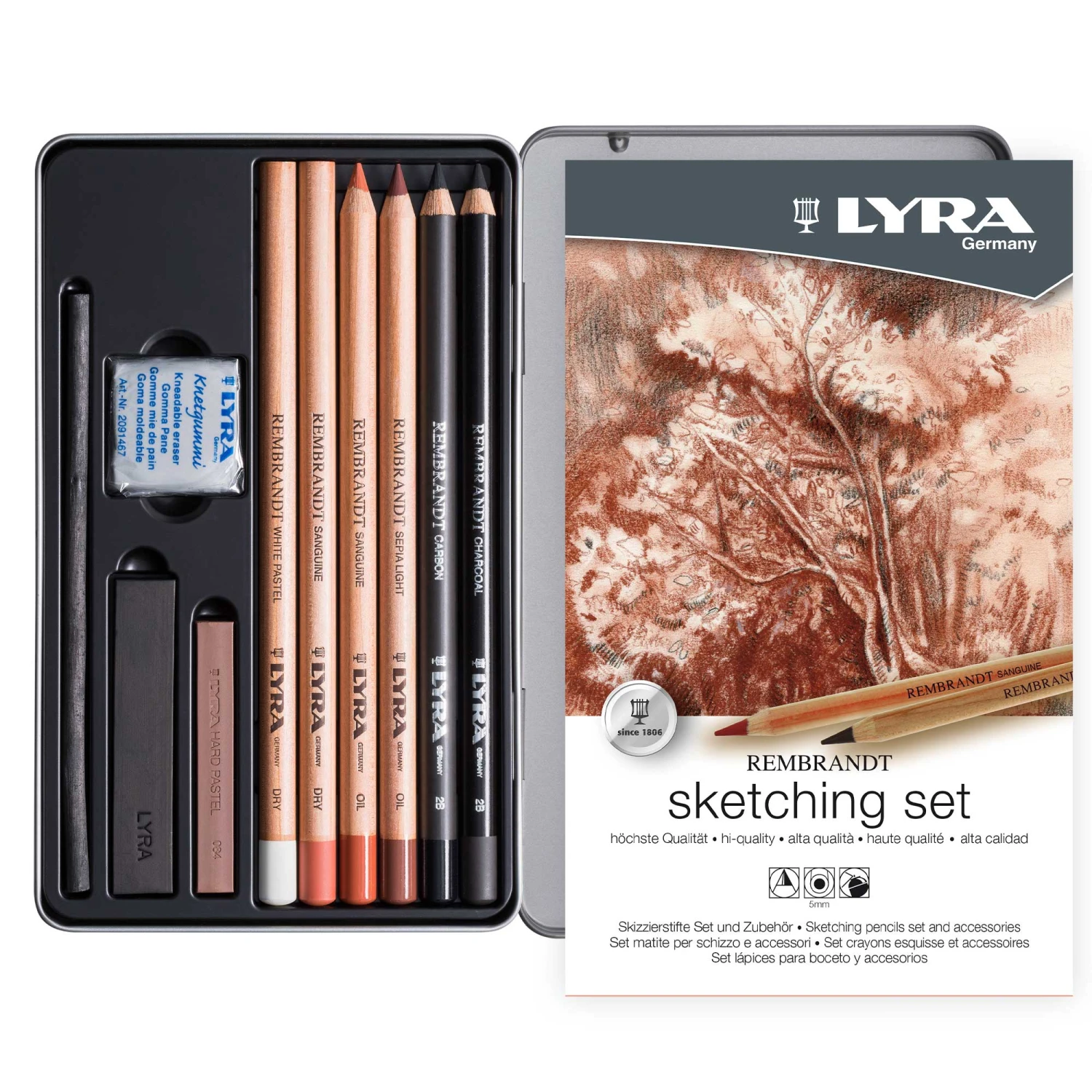 Lyra Rembrandt Sketching Pencils & Accessories Set 1 Lyra Rembrandt Sketching Pencils & Accessories Set