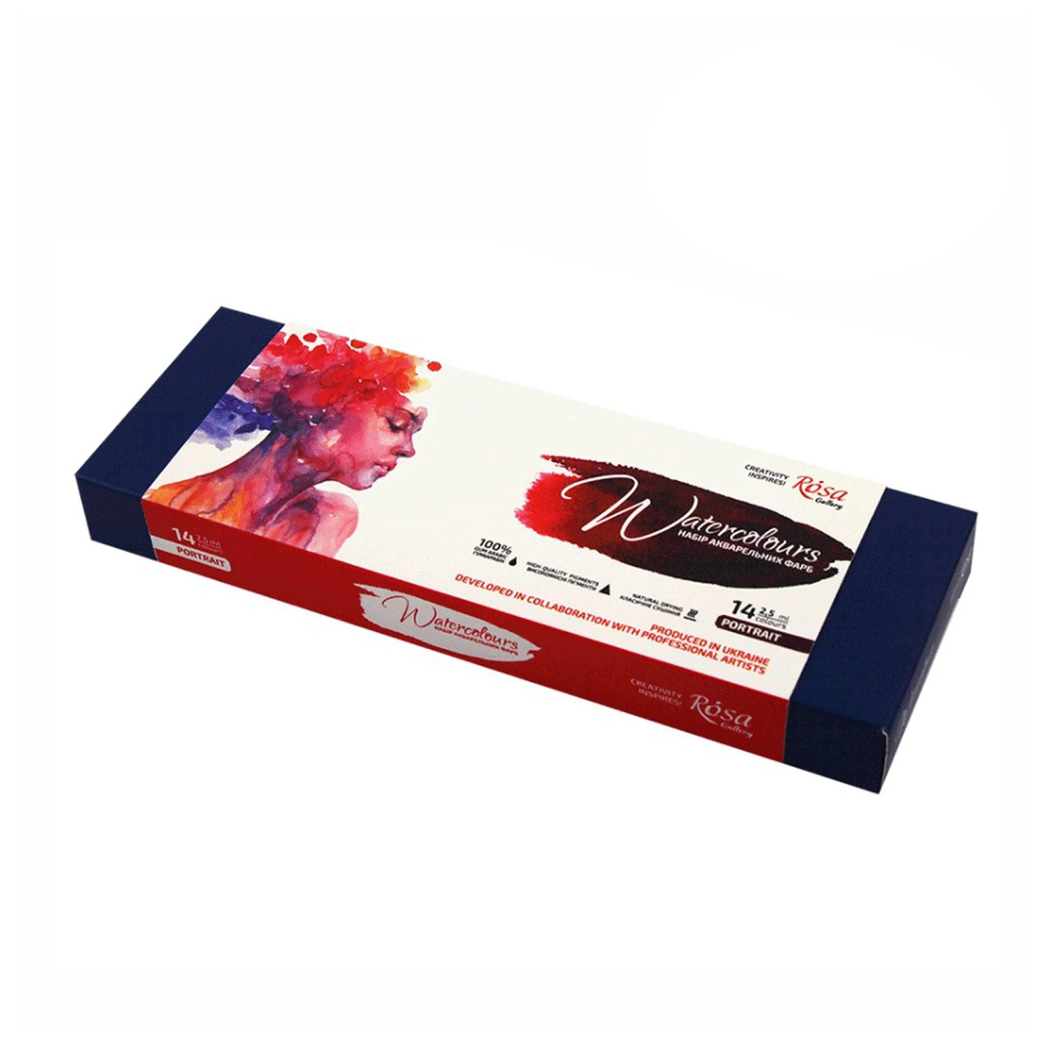 Rosa Gallery Watercolour - 14 X Whole Pan Tin Set - Portrait 4 Rosa Gallery Watercolour - 14 X Whole Pan Tin Set - Portrait - Image 4