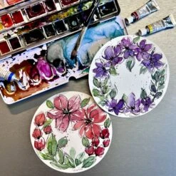 Hahnemühle Round Watercolour Paper 300gsm / 140Ibs Cold Pressed 30 Sheets -ARTdiscount Roubd watercolour paper mood 3