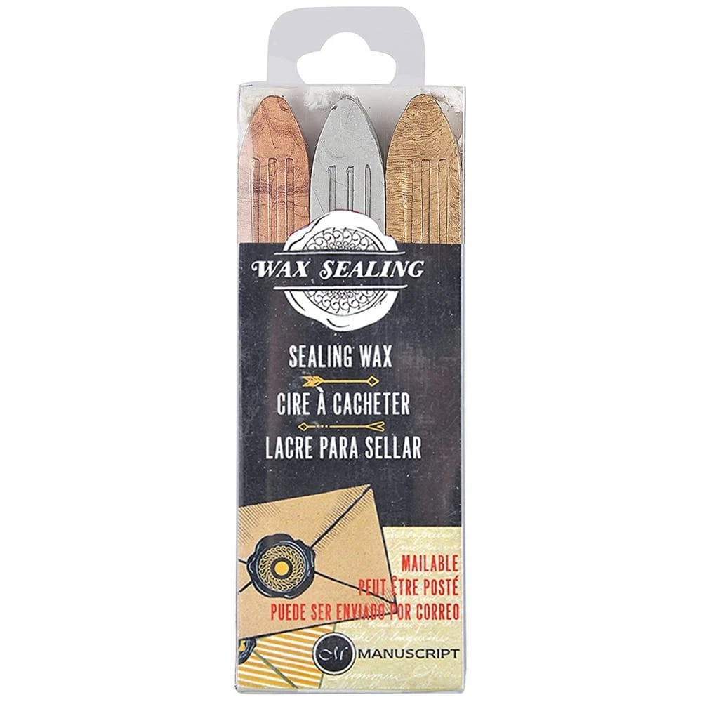 Manuscript Sealing Wax Gold, Silver & Bronze 1 Manuscript Sealing Wax Gold, Silver & Bronze