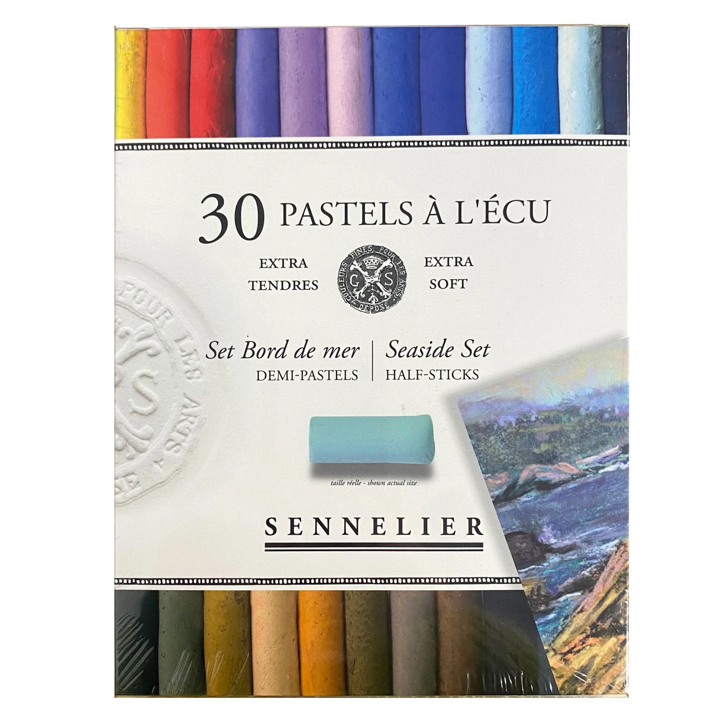 Sennelier 30 Seascape Extra-Soft Pastels - Half Stick Size 1 Sennelier 30 Seascape Extra-Soft Pastels - Half Stick Size