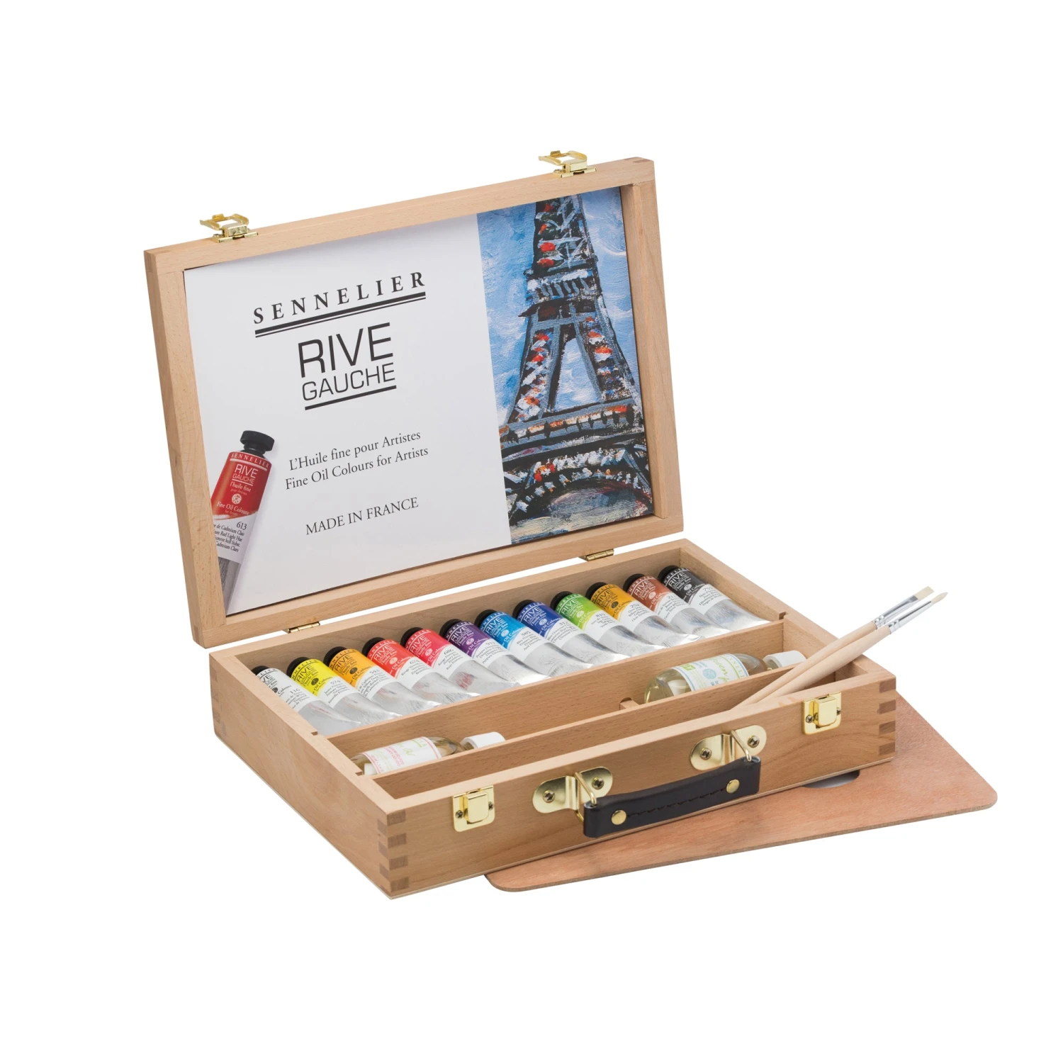 Sennelier Rive Gauche Wooden Box Set - Fast Drying Oils - 12 X 40ml & Accessories 1 Sennelier Rive Gauche Wooden Box Set - Fast Drying Oils - 12 X 40ml & Accessories