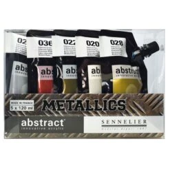 Sennelier Abstract Acrylic Paint Pouches - 5 X 120ml - Metallics