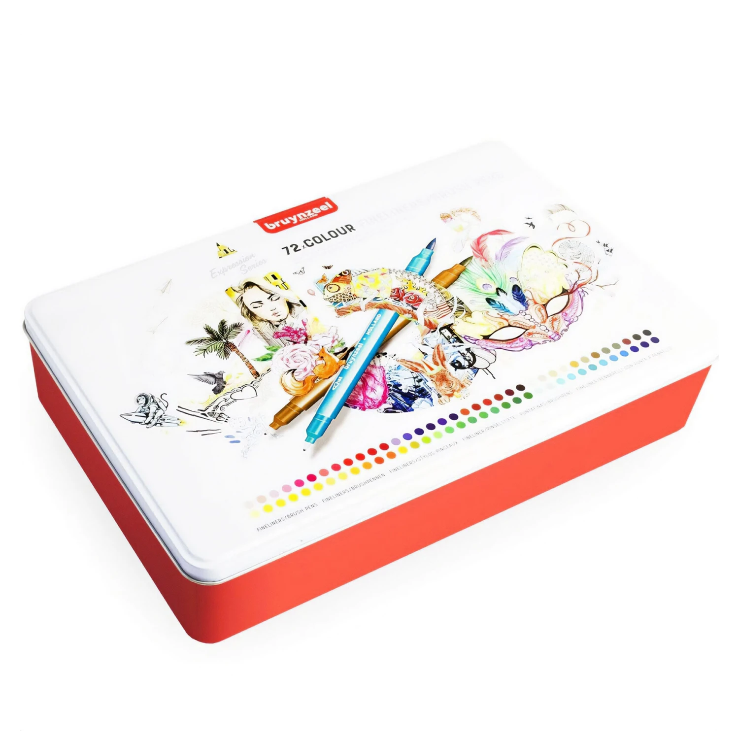 Bruynzeel Twin-Tip Fineliner Brush Pens - Set Of 72 2 Bruynzeel Twin-Tip Fineliner Brush Pens - Set Of 72 - Image 2