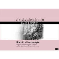 Daler-Rowney Heavyweight Cartridge Pad - 220gsm 6 Daler-Rowney Heavyweight Cartridge Pad - 220gsm -ARTdiscount Smooth Heavyweight A2