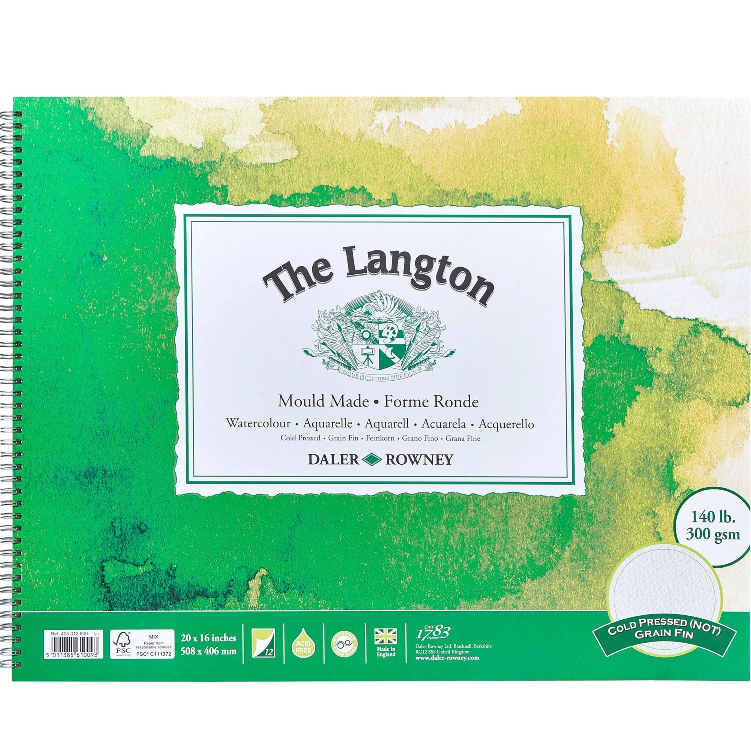 Daler-Rowney Langton Watercolour Spiral Pads (NOT Surface) 6 Daler-Rowney Langton Watercolour Spiral Pads (NOT Surface) - Image 6