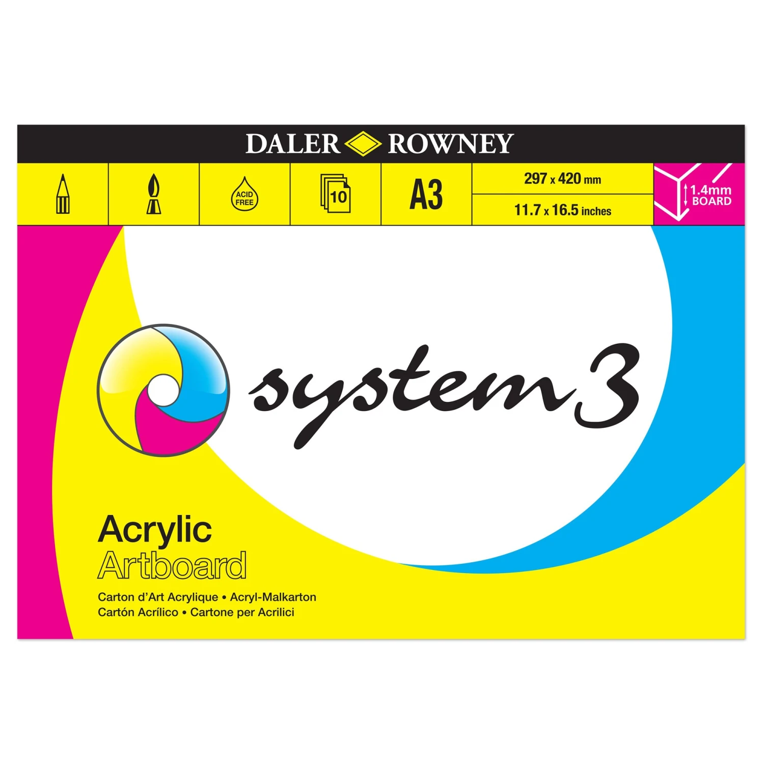 Daler-Rowney System3 Acrylic Artboard Pads 3 Daler-Rowney System3 Acrylic Artboard Pads - Image 3